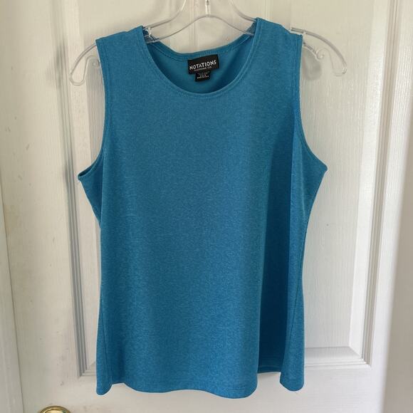 Notations clothing company size medium blue knit shell - Picture 1 of 11